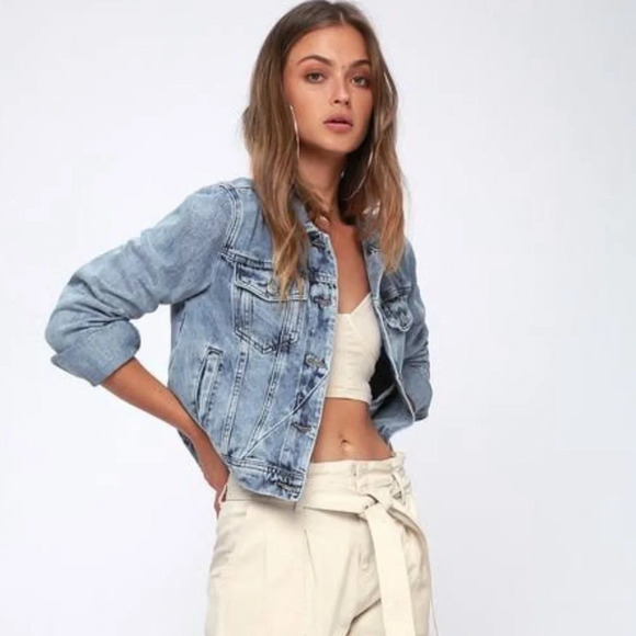 Free People Jackets & Blazers - Free People Rumors Cropped Jean Jacket XS
